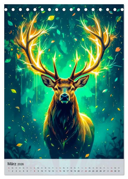 Produktbild: Neon Wildlife (Tischkalender 2026 DIN A5 hoch), CALVENDO Monatskalender