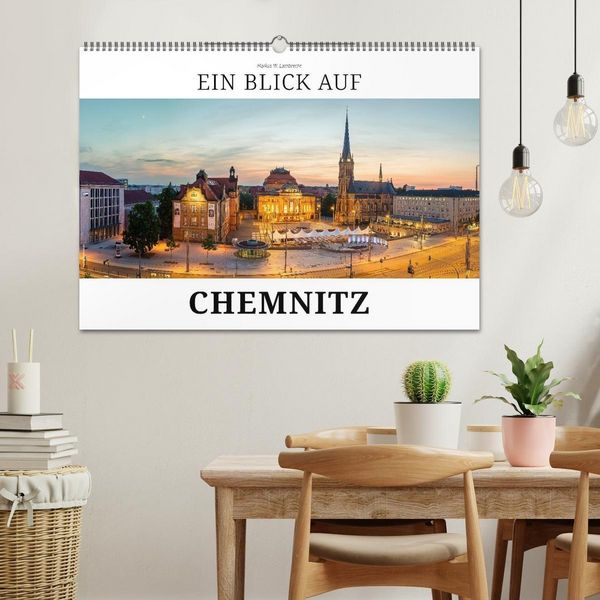 Produktbild: Ein Blick auf Chemnitz in Farbe (Wandkalender 2027 DIN A2 quer), CALVENDO Monatskalender