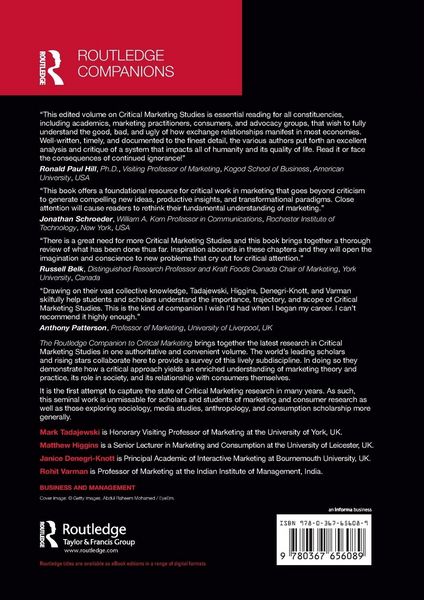 Produktbild: The Routledge Companion to Critical Marketing