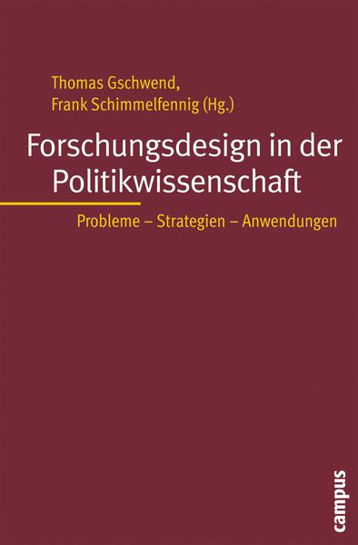 Produktbild: Forschungsdesign in der Politikwissenschaft