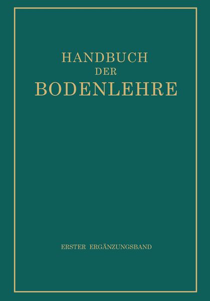 Produktbild: Handbuch der Bodenlehre