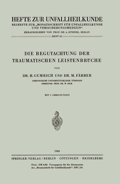 Produktbild: Die Begutachtung der Traumatischen Leistenbr&uuml;che