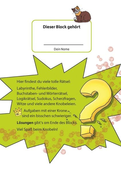 Produktbild: Rätselblock ab 8 Jahre - Band 2