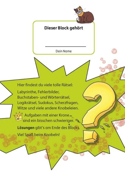 Produktbild: R&auml;tselblock ab 8 Jahre - Band 2