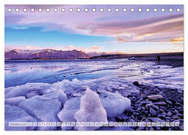Produktbild: Surreale Landschaften Islands (Tischkalender 2026 DIN A5 quer), CALVENDO Monatskalender