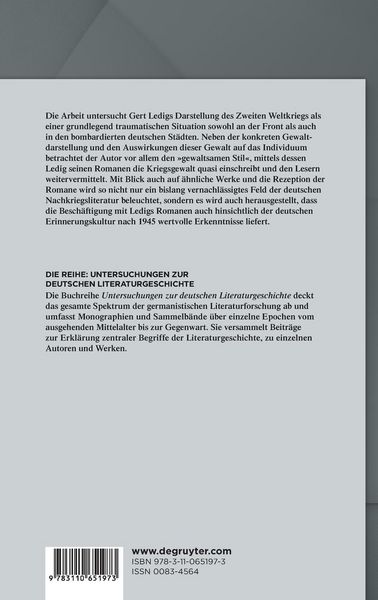 Produktbild: Gert Ledigs gewaltsamer Stil