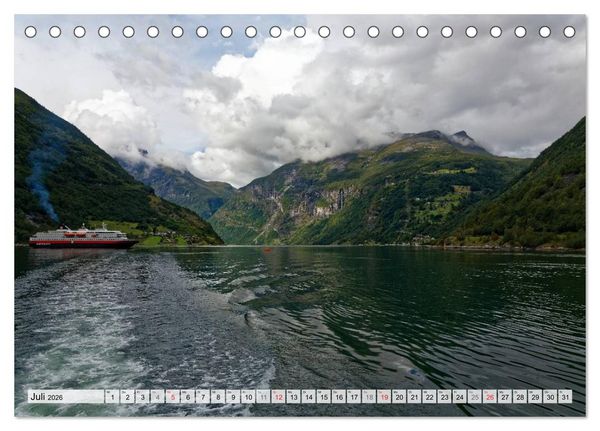 Produktbild: Hurtigruten - Faszination Natur (Tischkalender 2026 DIN A5 quer), CALVENDO Monatskalender