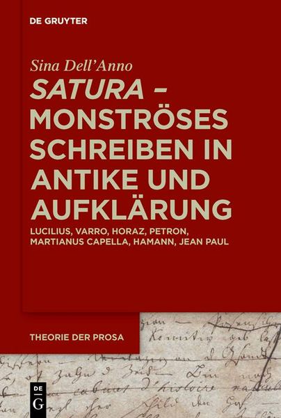 Produktbild: >satura< - Monstr&ouml;ses Schreiben in Antike und Aufkl&auml;rung