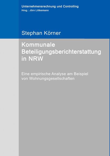 Produktbild: Kommunale Beteiligungsberichterstattung in NRW