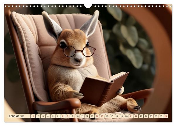 Produktbild: Tiere dieser Welt - Niedliche Tiere in witzigen Momenten (Wandkalender 2026 DIN A3 quer), CALVENDO Monatskalender