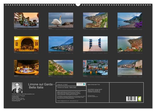 Produktbild: Limone sul Garda - Bella Italia (Wandkalender 2026 DIN A2 quer), CALVENDO Monatskalender