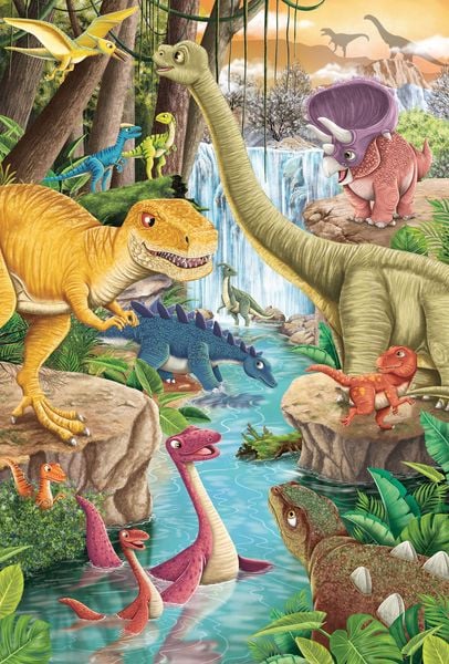 Produktbild: Spa&szlig; mit den Dinosauriern, 3x24 Teile