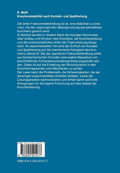 Produktbild: Knochenstabilit&auml;t nach Kontakt- und Spaltheilung