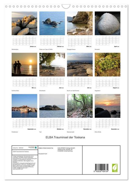 Produktbild: ELBA Trauminsel der Toskana (Wandkalender 2026 DIN A3 hoch), CALVENDO Monatskalender