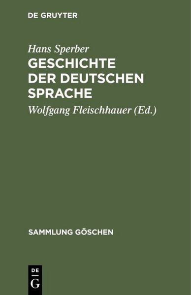 Produktbild: Geschichte der deutschen Sprache
