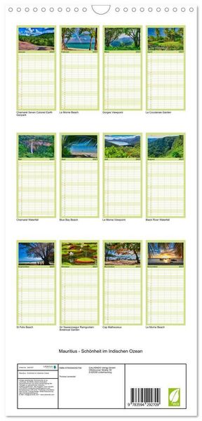 Produktbild: Familienplaner 2027 - Mauritius - Sch&ouml;nheit im Indischen Ozean mit 5 Spalten (Wandkalender, 21 x 45 cm) CALVENDO