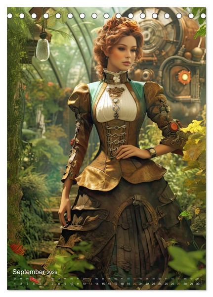 Produktbild: Steampunk Ladies (Tischkalender 2026 DIN A5 hoch), CALVENDO Monatskalender