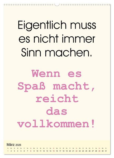 Produktbild: Spr&uuml;che-Kalender. Lustiges f&uuml;r die Familie! (Wandkalender 2026 DIN A2 hoch), CALVENDO Monatskalender