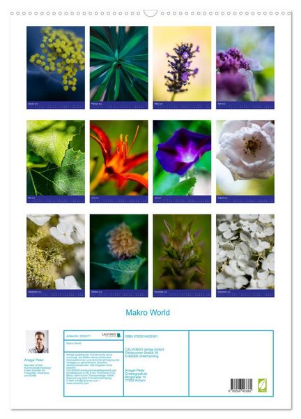 Produktbild: Makro World (Wandkalender 2026 DIN A2 hoch), CALVENDO Monatskalender