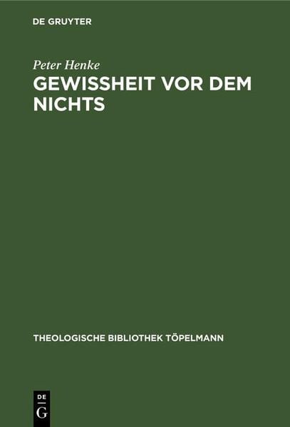 Produktbild: Gewissheit vor dem Nichts