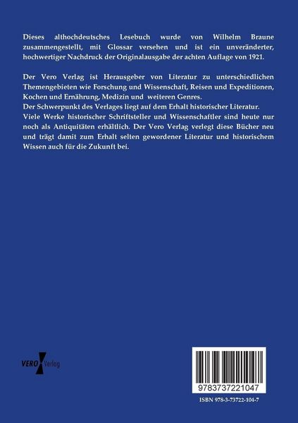 Produktbild: Althochdeutsches Lesebuch