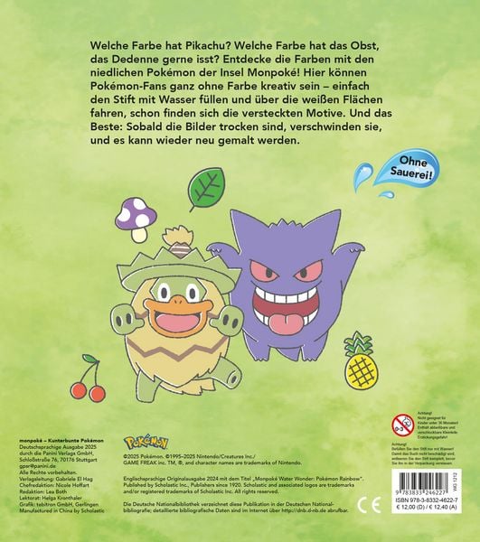 Produktbild: Monpok&eacute;: Magischer Wassermalspa&szlig; - Kunterbunte Pok&eacute;mon
