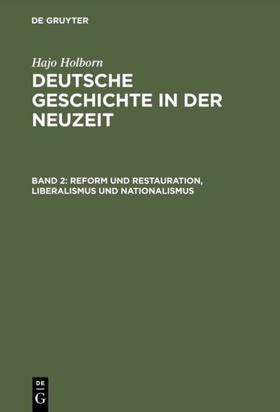 Produktbild: Reform und Restauration, Liberalismus und Nationalismus