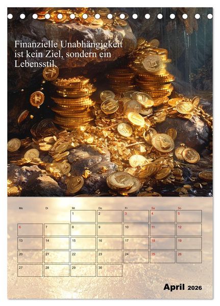 Produktbild: Der Geld-Anlock-Kalender (Tischkalender 2026 DIN A5 hoch), CALVENDO Monatskalender