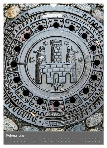 Produktbild: Gullydeckel (Wandkalender 2026 DIN A3 hoch), CALVENDO Monatskalender