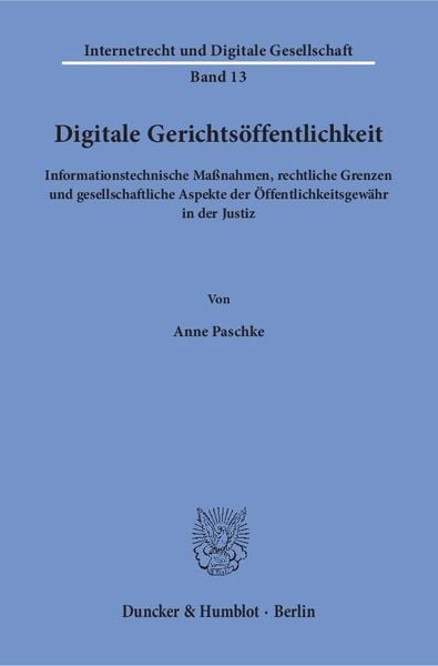 Produktbild: Digitale Gerichts&ouml;ffentlichkeit.