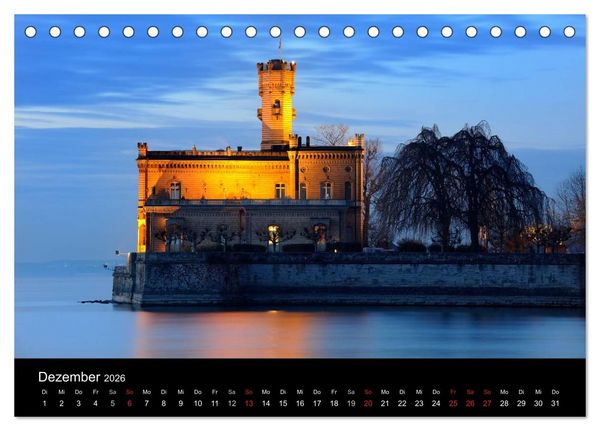 Produktbild: Bodensee - Uferlandschaften im sch&ouml;nsten Licht 2026 (Tischkalender 2026 DIN A5 quer), CALVENDO Monatskalender