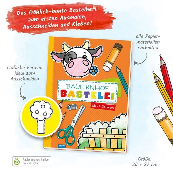 Produktbild: Tr&ouml;tsch Bastelbuch Bauernhof Bastelei