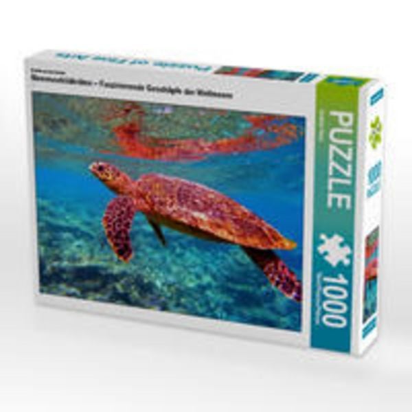CALVENDO Puzzle Ein Motiv aus dem Kalender Meeresschildkröten - Faszinierende Geschöpfe der Weltmeere | 1000 Teile Lege-Größe 64x48cm Foto-Puzzle für glückliche Stunden