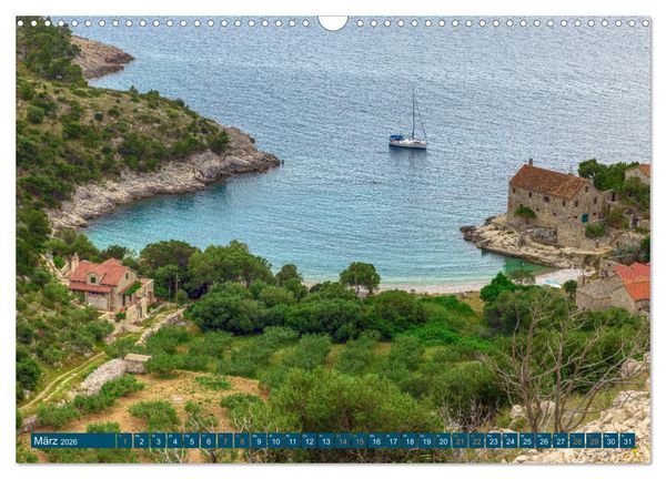 Produktbild: Insel Hvar - Der sonnigste Platz der Adria (Wandkalender 2026 DIN A3 quer), CALVENDO Monatskalender