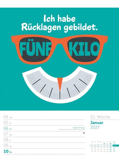 Produktbild: Klartext Spr&uuml;chekalender Wochenplaner 2027