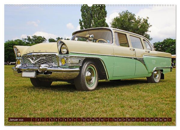 Produktbild: Damals war's - Oldtimer der F&uuml;nfziger bis Achtziger Jahre (Wandkalender 2026 DIN A2 quer), CALVENDO Monatskalender