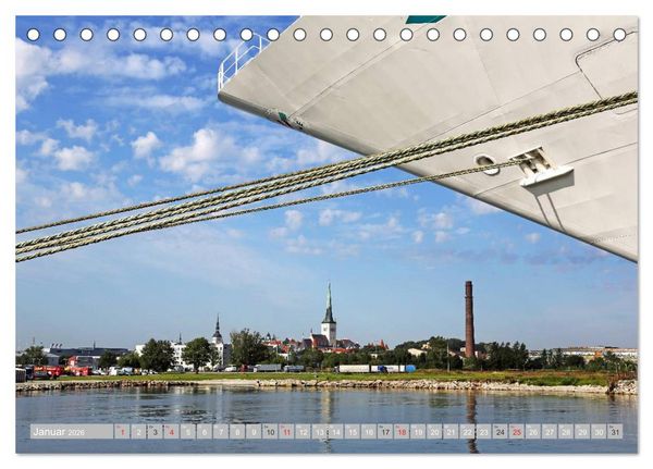 Produktbild: Die Altstadt von Tallinn (Tischkalender 2026 DIN A5 quer), CALVENDO Monatskalender
