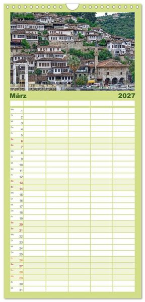 Produktbild: Familienplaner 2027 - Albanien. Eine Entdeckungsreise. mit 5 Spalten (Wandkalender, 21 x 45 cm) CALVENDO