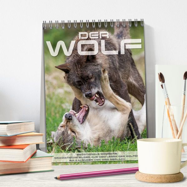 Produktbild: Emotionale Momente: Der Wolf. (Tischkalender 2026 DIN A5 hoch), CALVENDO Monatskalender