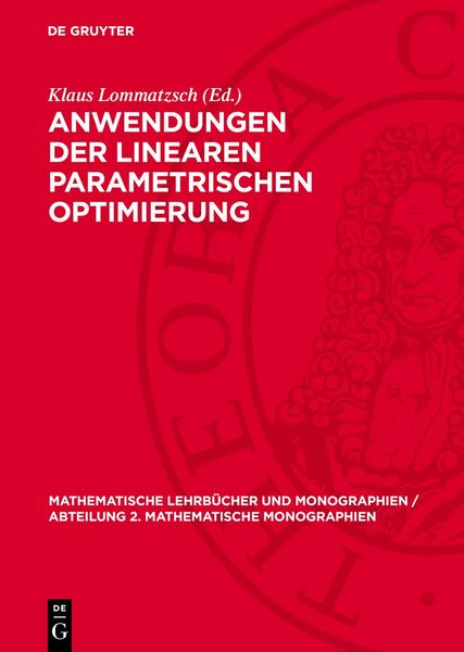 Produktbild: Anwendungen der linearen parametrischen Optimierung