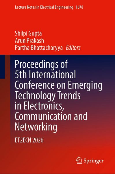Produktbild: Proceedings of 5th International Conference on Emerging Technology Trends in Electronics, Communication and Networking