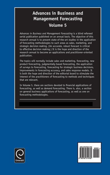 Produktbild: Advances in Business and Management Forecasting