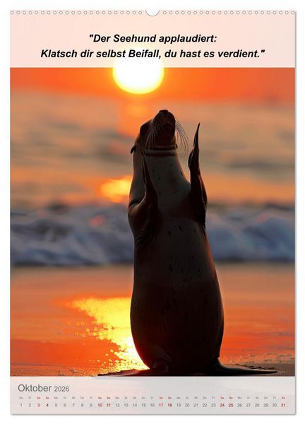 Produktbild: Ein tierisches Yoga-Abenteuer (hochwertiger Premium Wandkalender 2026 DIN A2 hoch), Kunstdruck in Hochglanz