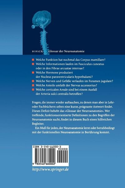 Produktbild: Glossar der Neuroanatomie