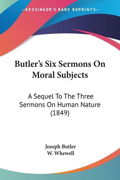 Produktbild: Butler, J: Butler's Six Sermons On Moral Subjects