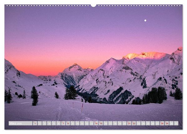Produktbild: Arlberg - magic of winter (Wandkalender 2026 DIN A2 quer), CALVENDO Monatskalender