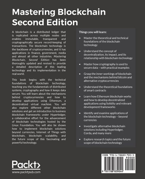 Produktbild: Mastering Blockchain - Second Edition