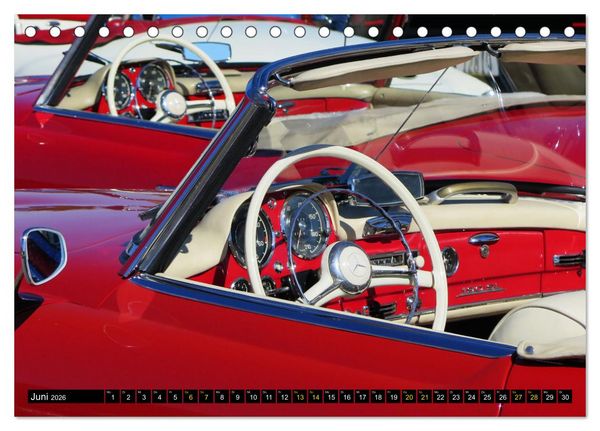 Produktbild: Mercedes SL Classics (Tischkalender 2026 DIN A5 quer), CALVENDO Monatskalender