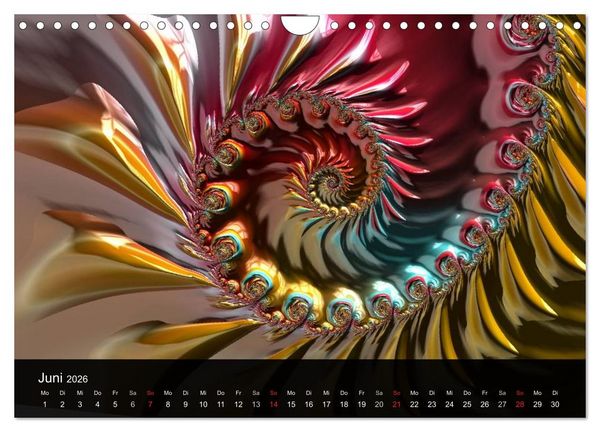 Produktbild: Fraktale Sch&ouml;nheit 2026 (Wandkalender 2026 DIN A4 quer), CALVENDO Monatskalender