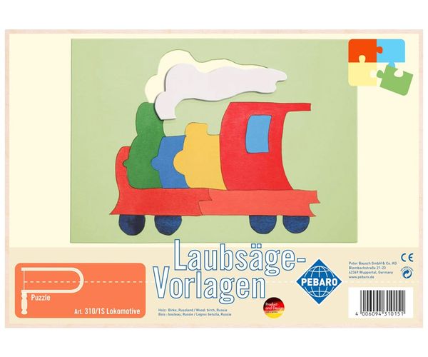 Produktbild: PEBARO 310/1S - Laubs&auml;gevorlage Lokomotive, 1 Platte, Gr&ouml;&szlig;e DIN A4